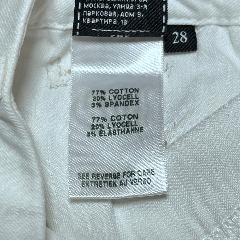 7 For All Mankind Kimmie Bootcut Jeans Womens 28 Stretch White Denim 5 Pocket - Picture 6 of 16